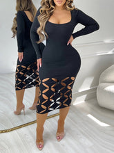 Indiebeautie Solid Cutout Bodycon Dress